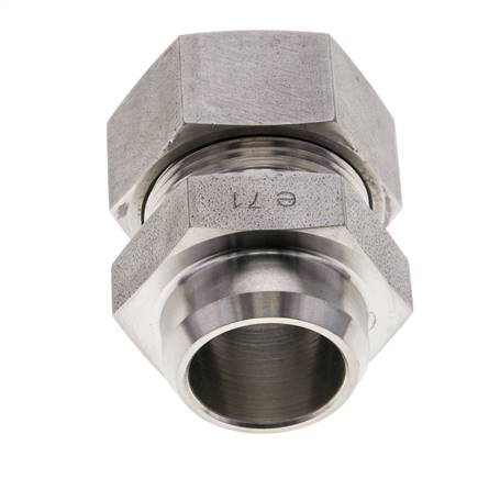 Raccord de coupe droit en acier inoxydable 28L et 32mm avec embout à souder 160 bar ISO 8434-1