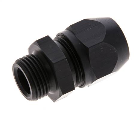 Raccord à compression droit en aluminium 12x9mm & G3/8'' avec filets mâles 10 bar PVC et PA