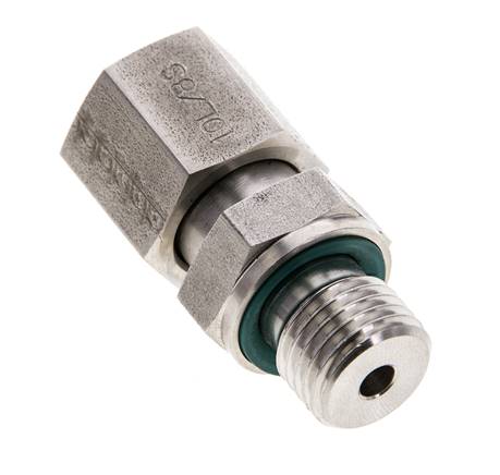 8S & M14x1.5 Acier inoxydable pivotant droit avec filetage mâle 630 bar Joint torique FKM Cône reglable ISO 8434-1