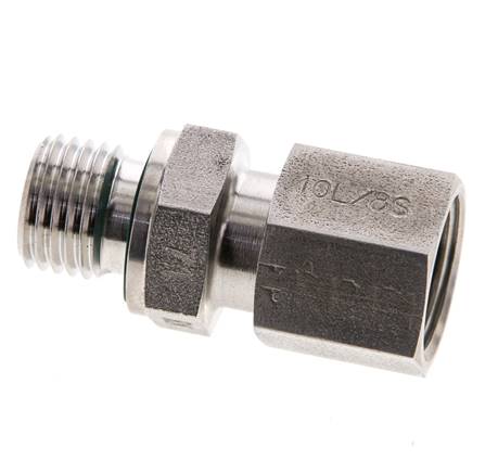 8S & M14x1.5 Acier inoxydable pivotant droit avec filetage mâle 630 bar Joint torique FKM Cône reglable ISO 8434-1