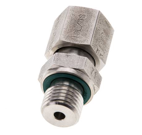 8S & M14x1.5 Acier inoxydable pivotant droit avec filetage mâle 630 bar Joint torique FKM Cône reglable ISO 8434-1