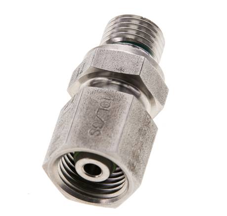 8S & M14x1.5 Acier inoxydable pivotant droit avec filetage mâle 630 bar Joint torique FKM Cône reglable ISO 8434-1