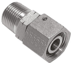 38S & 1-1/2'' NPT pivotant droit en acier inoxydable avec filetage mâle 315 bar Joint torique FKM Cône reglable ISO 8434-1