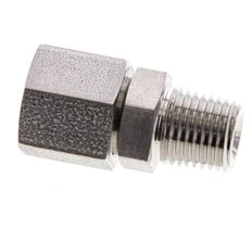 8S & 1/4'' NPT pivotant droit en acier inoxydable avec filetage mâle 630 bar Joint torique FKM Cône reglable ISO 8434-1