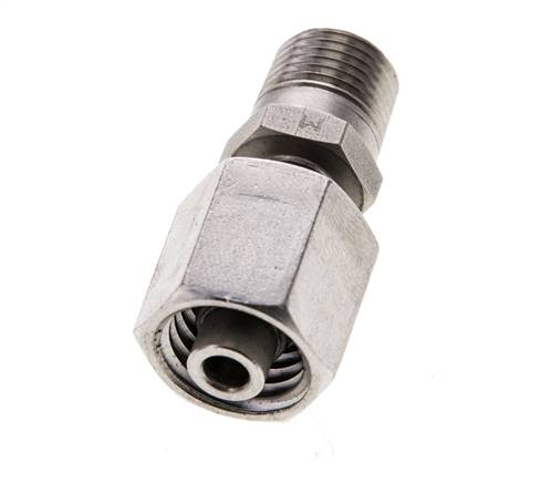 6L & 1/8'' NPT pivotant droit en acier inoxydable avec filetage mâle 315 bar reglable ISO 8434-1