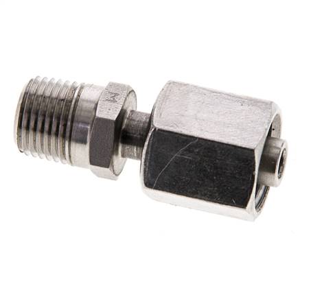 6L & 1/8'' NPT pivotant droit en acier inoxydable avec filetage mâle 315 bar reglable ISO 8434-1