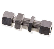 Raccord de coupe droit en acier inoxydable 12S Bulkhead 630 bar ISO 8434-1