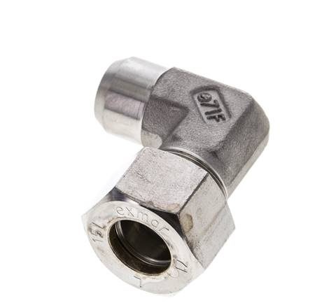 Raccord de compression coude en acier inoxydable 15L et 19mm avec embout à souder 315 bar ISO 8434-1