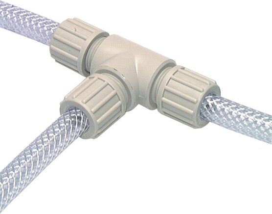 20x13mm PVDF T-Forme Raccord De Compression 10 Bar PVC Et PA