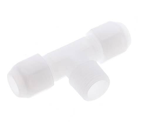 10x12 Mm&R1/2'' PP T-Forme Tee Raccord De Tuyau Avec Filetage Mâle 10Bar/145Psi