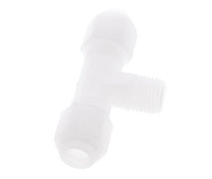 6x8 Mm&R1/4'' PP T-Forme Tee Raccord De Tuyau Avec Filetage Mâle 10Bar/145Psi [2 Pièces]