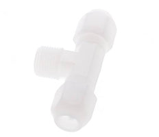 8x10 Mm&R3/8'' Pvdf T-Forme Tee Raccord De Tuyau Avec Filetage Mâle 10Bar/145Psi
