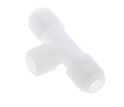 10x12 Mm&R1/2'' PP T-Forme Tee Raccord De Tuyau Avec Filetage Mâle 10Bar/145Psi