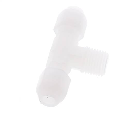 4X6 Mm&R1/4'' Pvdf T-Forme Tee Tuyau Raccord Avec Filetage Mâle 10Bar/145Psi