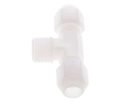 10x12 Mm&R1/2'' Pvdf T-Forme Tee Raccord De Tuyau Avec Filetage Mâle 10Bar/145Psi
