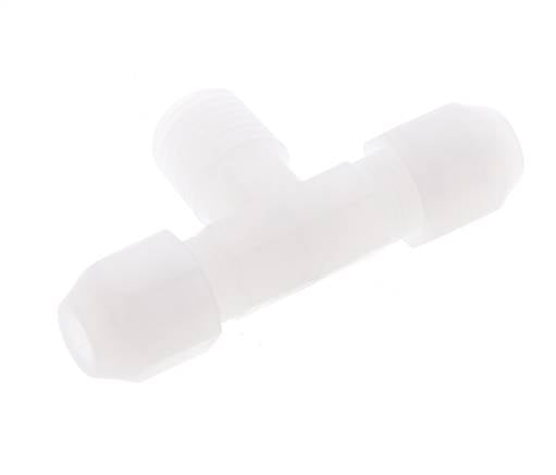 4X6 Mm&R1/4'' Pvdf T-Forme Tee Tuyau Raccord Avec Filetage Mâle 10Bar/145Psi