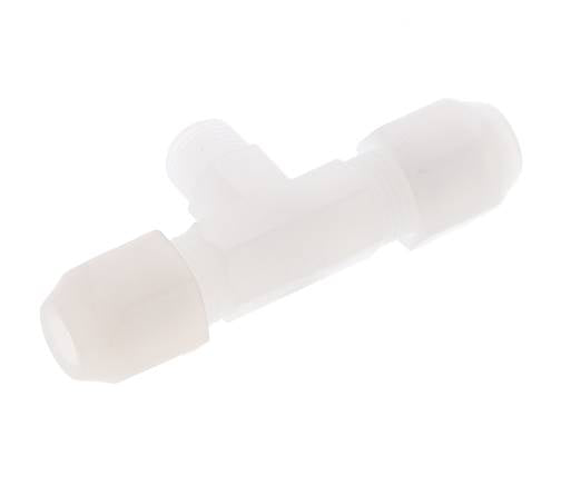 4X6 Mm&R1/8'' Pvdf T-Forme Tee Tuyau Raccord Avec Filetage Mâle 10Bar/145Psi