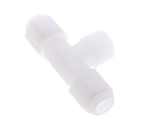 10x12 Mm&R1/2'' PP T-Forme Tee Raccord De Tuyau Avec Filetage Mâle 10Bar/145Psi
