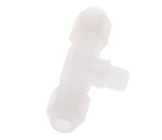 4X6 Mm&R1/8'' Pvdf T-Forme Tee Tuyau Raccord Avec Filetage Mâle 10Bar/145Psi