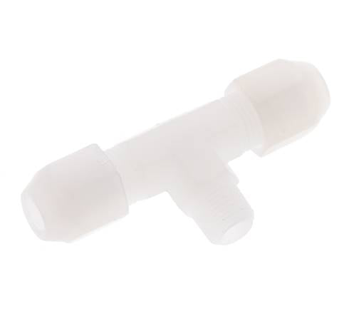 4X6 Mm&R1/8'' Pvdf T-Forme Tee Tuyau Raccord Avec Filetage Mâle 10Bar/145Psi