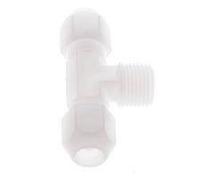 10x12 Mm&R1/2'' Pvdf T-Forme Tee Raccord De Tuyau Avec Filetage Mâle 10Bar/145Psi