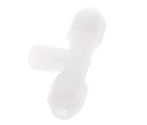 2X4 Mm&R1/8'' PP T-Forme Tee Tuyau Raccord Avec Filetage Mâle 10Bar/145Psi [2 Pièces]