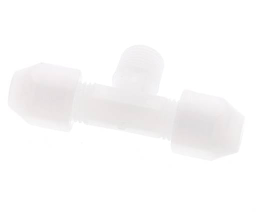2X4 Mm&R1/8'' PP T-Forme Tee Tuyau Raccord Avec Filetage Mâle 10Bar/145Psi [2 Pièces]