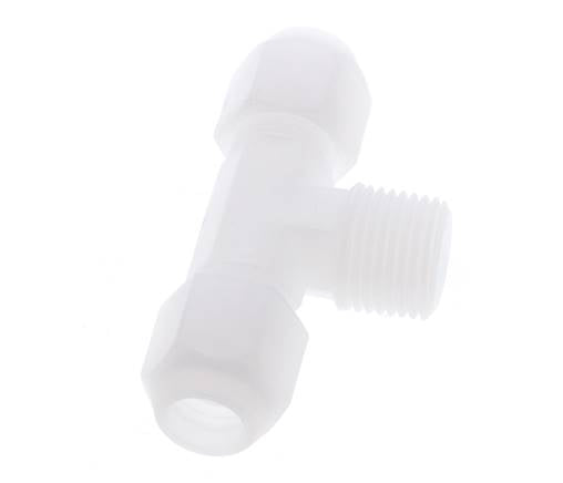 10x12 Mm&R1/2'' PP T-Forme Tee Raccord De Tuyau Avec Filetage Mâle 10Bar/145Psi