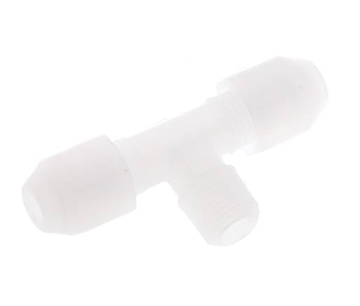 2X4 Mm&R1/8'' PP T-Forme Tee Tuyau Raccord Avec Filetage Mâle 10Bar/145Psi [2 Pièces]
