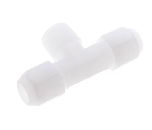 10x12 Mm&R1/2'' PP T-Forme Tee Raccord De Tuyau Avec Filetage Mâle 10Bar/145Psi