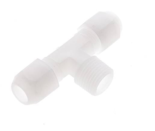 10x12 Mm&R1/2'' Pvdf T-Forme Tee Raccord De Tuyau Avec Filetage Mâle 10Bar/145Psi