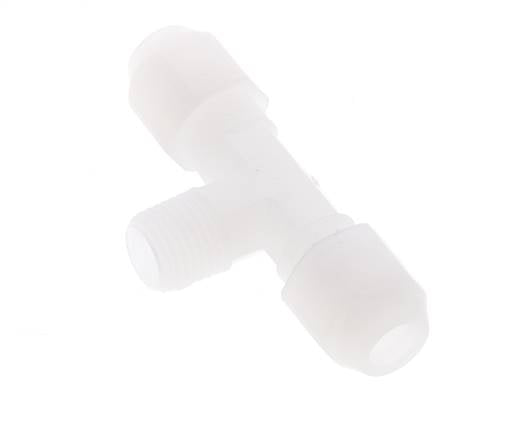 6x8 Mm&R1/4'' Pvdf T-Forme Té Raccord De Tuyau Avec Filetage Mâle 10Bar/145Psi