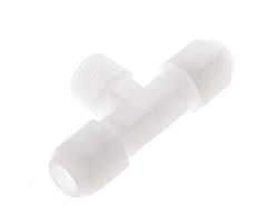 10x12 Mm&R1/2'' Pvdf T-Forme Tee Raccord De Tuyau Avec Filetage Mâle 10Bar/145Psi