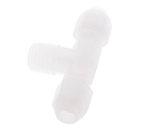 4X6 Mm&R1/4'' Pvdf T-Forme Tee Tuyau Raccord Avec Filetage Mâle 10Bar/145Psi
