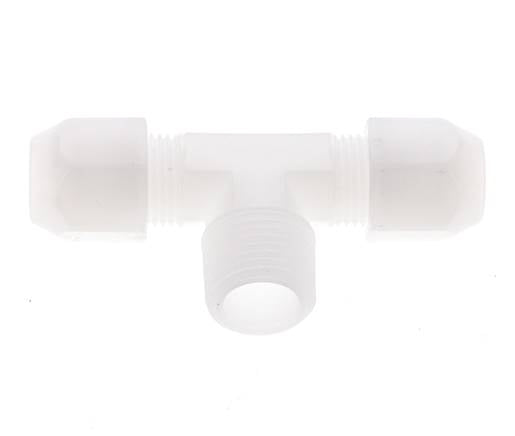 10x12 Mm&R1/2'' Pvdf T-Forme Tee Raccord De Tuyau Avec Filetage Mâle 10Bar/145Psi