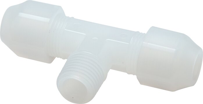 8X10 Mm&R1/4'' Pvdf T-Forme Tee Tuyau Raccord Avec Filetage Mâle 10Bar/145Psi