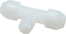 8X10 Mm&R1/4'' Pvdf T-Forme Tee Tuyau Raccord Avec Filetage Mâle 10Bar/145Psi