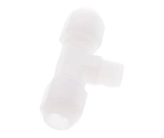 8X10 Mm&R1/4'' Pvdf T-Forme Tee Tuyau Raccord Avec Filetage Mâle 10Bar/145Psi