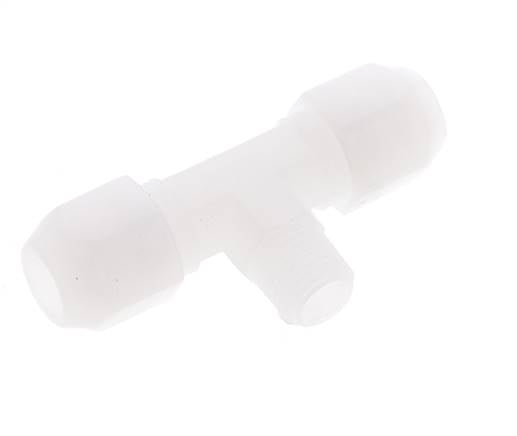 8X10 Mm&R1/4'' Pvdf T-Forme Tee Tuyau Raccord Avec Filetage Mâle 10Bar/145Psi