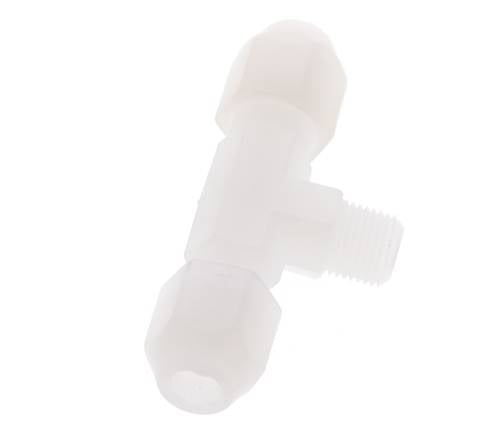 4X6 Mm&R1/8'' Pvdf T-Forme Tee Tuyau Raccord Avec Filetage Mâle 10Bar/145Psi