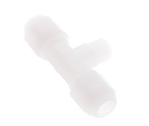 8X10 Mm&R1/4'' Pvdf T-Forme Tee Tuyau Raccord Avec Filetage Mâle 10Bar/145Psi