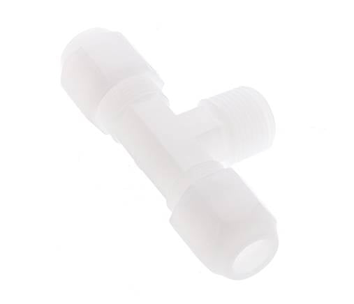 8x10 Mm&R3/8'' Pvdf T-Forme Tee Raccord De Tuyau Avec Filetage Mâle 10Bar/145Psi