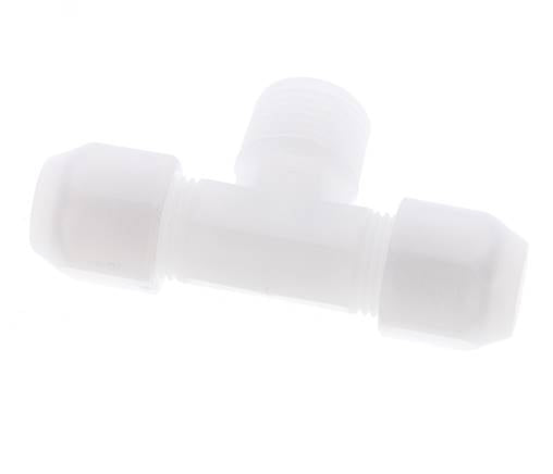10x12 Mm&R1/2'' PP T-Forme Tee Raccord De Tuyau Avec Filetage Mâle 10Bar/145Psi