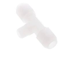 8X10 Mm&R1/4'' Pvdf T-Forme Tee Tuyau Raccord Avec Filetage Mâle 10Bar/145Psi