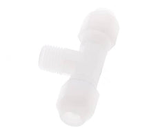 6x8 Mm&R1/4'' Pvdf T-Forme Té Raccord De Tuyau Avec Filetage Mâle 10Bar/145Psi