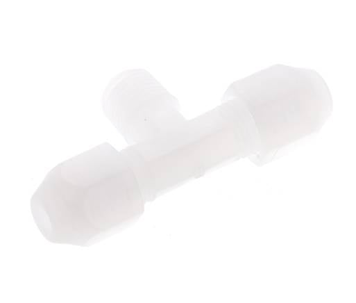 2X4 Mm&R1/8'' PP T-Forme Tee Tuyau Raccord Avec Filetage Mâle 10Bar/145Psi [2 Pièces]