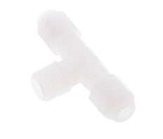 4X6 Mm&R1/4'' Pvdf T-Forme Tee Tuyau Raccord Avec Filetage Mâle 10Bar/145Psi