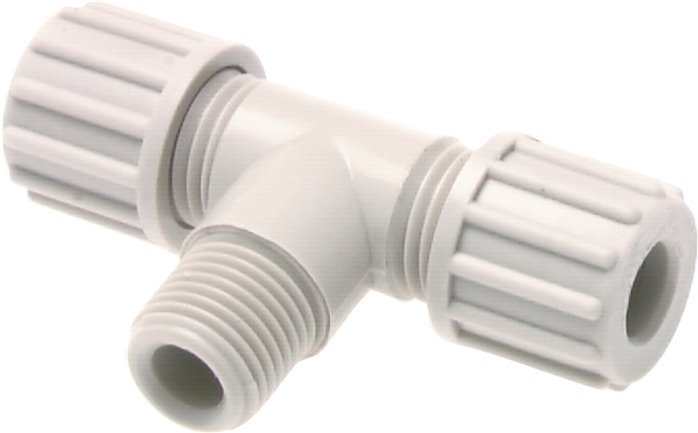 14x12mm Et G1/4'' PP Raccord De Compression En T Avec Filetage Mâle 10 Bar