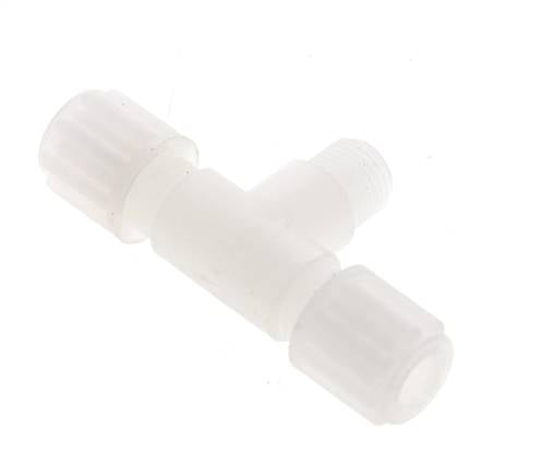 6x4mm & G1/8'' PVDF T-Shape Compression Fitting with Male Threads 10 bar