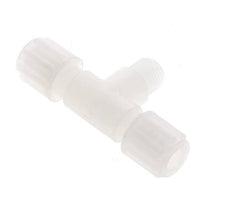 6x4mm & G1/8'' PVDF T-Shape Compression Fitting with Male Threads 10 bar